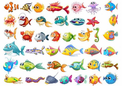 Fische, Aquariumfische als temporäre Tattoos! Tätowiere Fische - Kaufe hochwertige Fake-Tattoos mit schneller Lieferung - likeink.se
