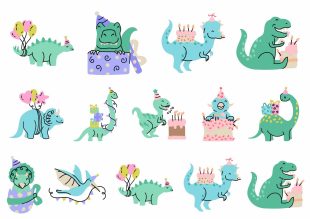 Feiere Geburtstag mit temporären Tattoos von Like ink + Dinosauriern.