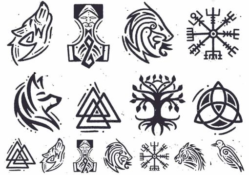 Wikinger Keltische Tattoo-Symbole, Wikinger falsche Tattoos von Like ink.